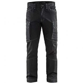 Pantalones de Mantenimiento Denim Stretch Negros Talla 50 Blaklader