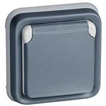Legrand, 191512 Plexo - Enchufe de pared, enchufe estanco de empotrar de la gama Plexo, enchufe exterior, resistente al agua