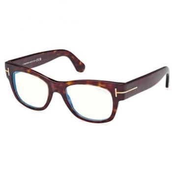 Tom Ford FT5040-B Unisex Prescription Glasses - Classic Black, Brown Havana, Square Frame