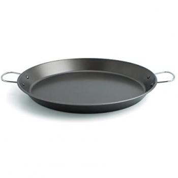 Paellero Quid Senia 8 Raciones 38CM Negro Metalizado con Asas de Acero, buena distribución del calor, 2 capas antiadherentes, apto para eléctrico, vitrocerámica, inducción, horno