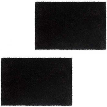 vidaXL 2X Felpudos de Fibra de Coco Negros 17mm 40x60cm Alfombras para Hogar