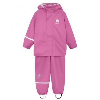 Traje de lluvia básico para niñas CeLaVi, 2 piezas, poliéster, color rosa, talla 130