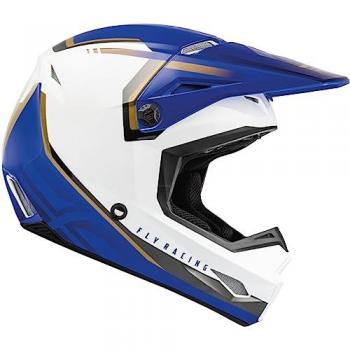 Casco de motocross FLY Racing Kinetic Vision ECE Azul Blanco (M)