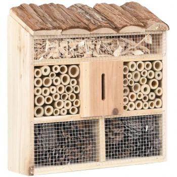 Hotel de insectos de madera de abeto 30x30x10 cm