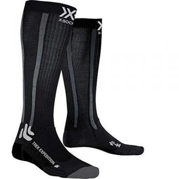 X-Socks Trek Expedition Socks, Unisex Adulto, Opal Black/Dolomite Grey Melange, 42-44