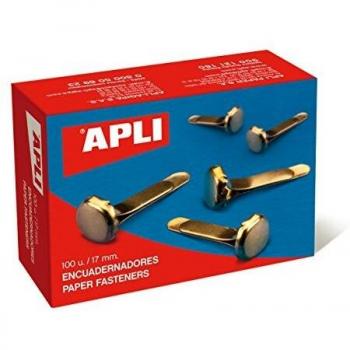 APLI 12284 - Encuadernadores metálicos sin arandela 17 mm 100 u.