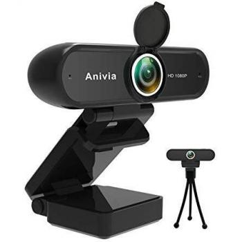 Webcam Anivia Full HD Webcam USB de 1080p con micrófono dual Cámara de 2MP Autofocus Cámara web HDR Videoconferencia y grabación de pantalla panorámica para computadora portátil Skype Stream Gaming