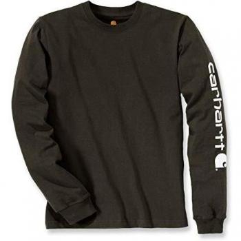 Camiseta de Manga Larga Carhartt Logo Relaxed Fit - Verde (M)
