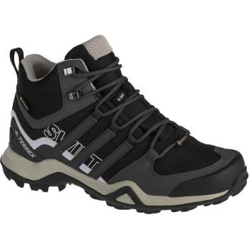 Adidas Terrex Swift R2 Mid GTX - Botas de trekking para mujer, color negro, impermeables, con membrana Gore-Tex, suela Traxion para agarre en terrenos irregulares y diseño ligero y transpirable