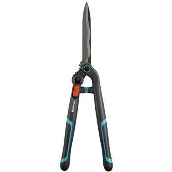 Cortasetos 2 en 1 GARDENA EnergyCut: Tijera de podar mecánica con engranaje de dos etapas, 23 cm, hojas de precisión con revestimiento antiadherente, amortiguación