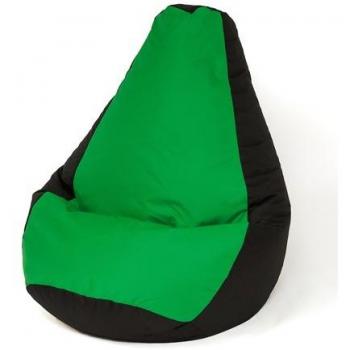 Sako Bolso Puf Pera XXL Negro y Verde 140 x 100 cm