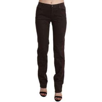 Ermanno Scervino Brown Mid Waist Skinny Slim Trouser Cotton Jeans - W32