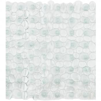 Brandsseller- Alfombrilla de Ducha Antideslizante en Efecto Piedra con Ventusa Gris Transparente 53x53cm