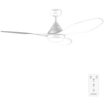 Cecotec Ventilador de Techo con Luz EnergySilence Aero 5200 White, 62W, Diámetro 48”, 3 Velocidades, Temporizador y Mando a Distancia