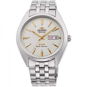 Orient 3 Star Automatic Men's Watch with White Dial and 100M Water Resistance RA-AB0E10S19B