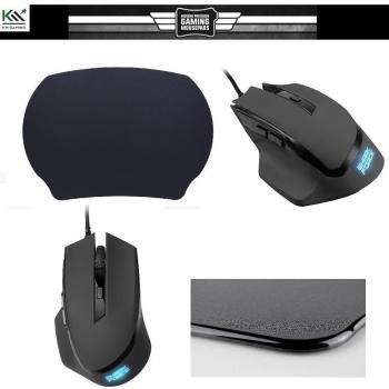 Bajo Bundle: KM de Gaming K de GP2 Star Dust Black para ratón 320 x 240 mm + Sharkoon SHARK Force Black Optical Mouse