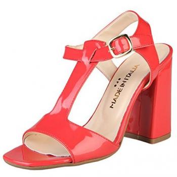 Sandalias de Vestir Made in Italia Arianna para Mujer Tacón Alto Rojo 10 cm