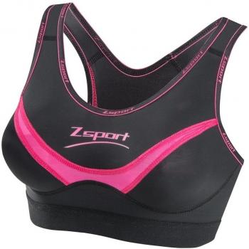 ZSPORT Soft Touch Sujetador Deportivo, Mujer, Negro/Rosa, 100-C