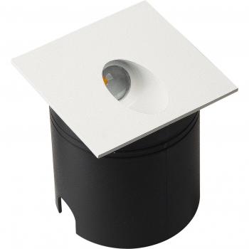Foco de jardín empotrable LED Aspen Sable blanco 1 bombilla 8,5cm IP65 angular