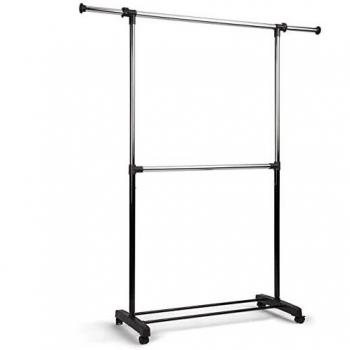 Heldenwerk Perchero con ruedas estable y resistente - Percheros burro ropa extensible - Burros para colgar la ropa, Burras de ropa con ruedas