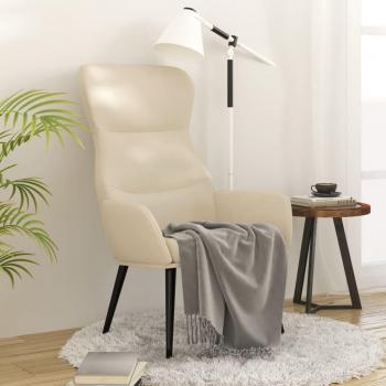 Sillón de relax de tela crema vidaXL