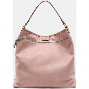 Bolso de hombro reversible en rosa y estampado
