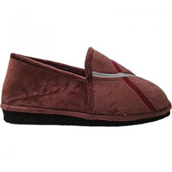 Zapatilla de casa para hombre Amoros Ruce con encaje, suela antideslizante, color marrón