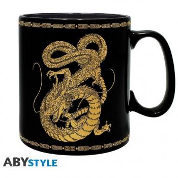 Taza Abystyle Dragon Ball Golden Shenron - Taza de cerámica, diseño dorado de Shenron, capacidad 300 ml, apta para microondas y lavavajillas
