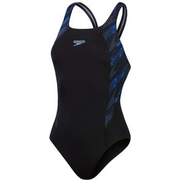 Bañador de mujer Speedo Hyperboom Splice Muscleback azul marino - Talla 36