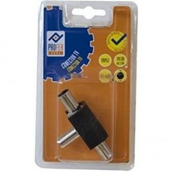 PROFER H - Conector Tv Triple 1M 2H Neg Profer H 9,5 Mm