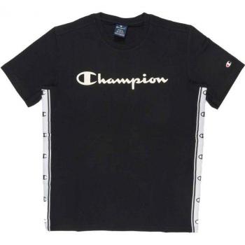 Camiseta Champion Crewneck Negra para Hombre con Cuello Redondo