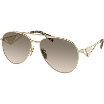 Prada PR 73ZS Women's Pilot Sunglasses Gold Size 58