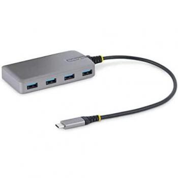 StarTech.com 4-Port USB-C Hub - 5Gbps - Bus Powered - USB C to 4x USB-A Hub w/ Optional Auxiliary Power Input - Portable Desktop/Laptop USB Hub - 1ft (30cm) Cable