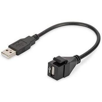 Módulo Keystone USB 2.0 con cable de 16 cm (Hembra/Macho) color negro