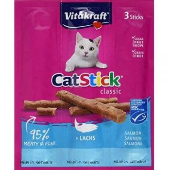 Vitakraft Cat-Sticks Minis Salmón y Trucha - Snacks para Gatos (3 Unidades)