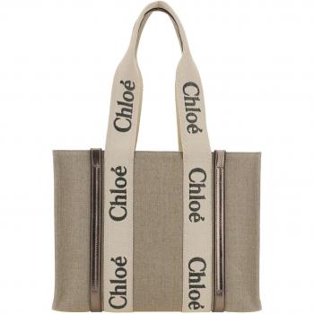 Chloé Women's Beige Woody Tote Bag - Unisize