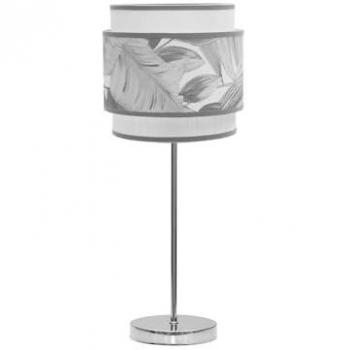 Lámpara de Sobremesa 1xE14 Cromo Blanco Gris 45x18x18cm Camerún