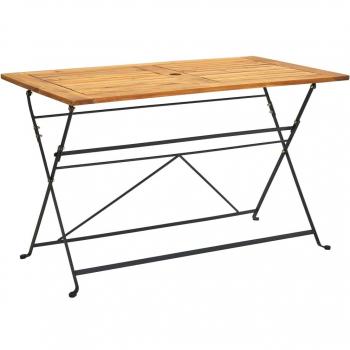 Mesa de jardín plegable de madera maciza de acacia 120x70x74 cm