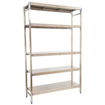 Estantería Metálica Simoninox Inicial 5 Estantes, Acero Inoxidable 1600x1260x500 mm, Carga Máxima 200 kg