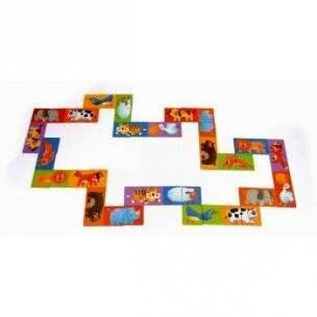 Andreu Toys- Domino Puzzle Zoo Pals, Color