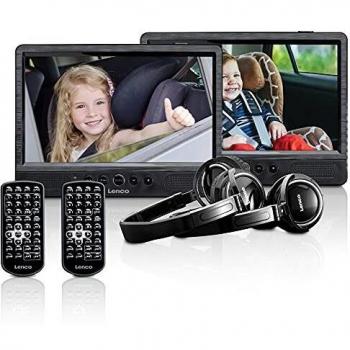 DVD Portátil 10 LENCO DVP-1045 Negro, 2 Pantallas
