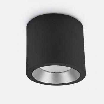 Foco Downlight Cosmos Aluminio Negro 13,2 Cm - Lámpara de techo LED para exterior montada en superficie negra 12,6 cm, 1324lm, 3000K, IP65