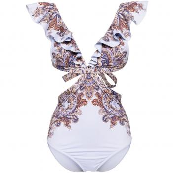 Zimmermann Women's Paisley Print One-Piece Swimsuit in Purple | 3917WSS242PPSLY, One-piece, female, Multicolor, Size: XS