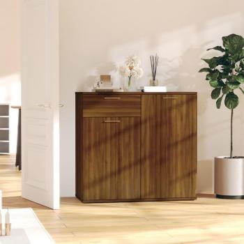 Aparador de Madera de Ingeniería Roble Marrón 80x36x75 cm