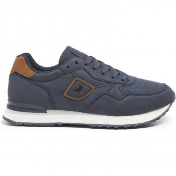 Lois 64401 Zapatillas de hombre azules con cierre de cordones, logo lateral, en sintético y textil
