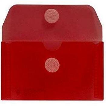 Office Box 90646 - Sobre plastico 105x62mm com cierre de velcro, color rojo