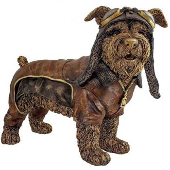 Figura Decorativa de Perro Bulldog Marrón 25x32x15cm - Signes Grimalt