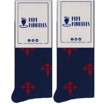 Calcetines Pepe Pinreles Cruz de Santiago para Hombre en Color Azul