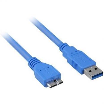 Cable USB 3.0 Micro-USB B a USB A de 3 metros Azul Sharkoon