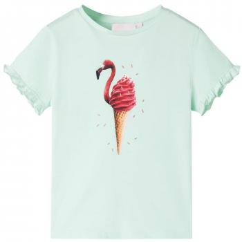 Camiseta infantil verde menta claro 116